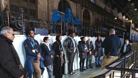 Students and instructors in power plant