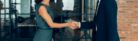 Two people shaking hands