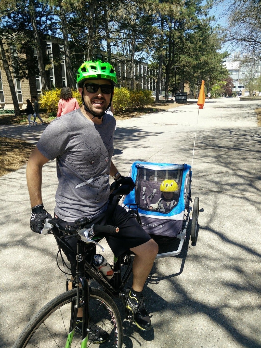 Person riding bike