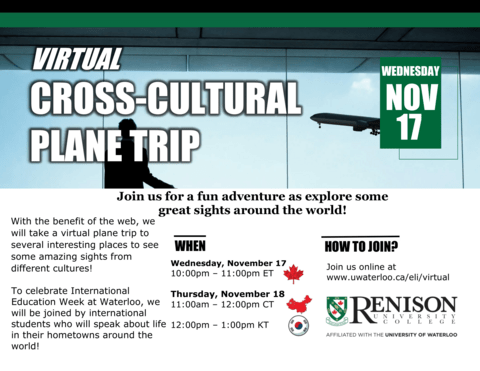 Cross Cultural Plane Trip Poster