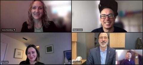 Screenshot of participants meeting virtually.