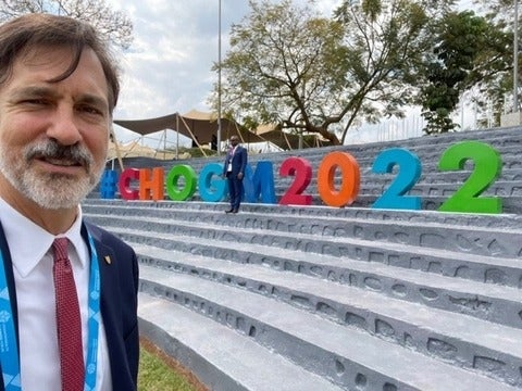 Ian Rowlands in Kigali, Rwanda