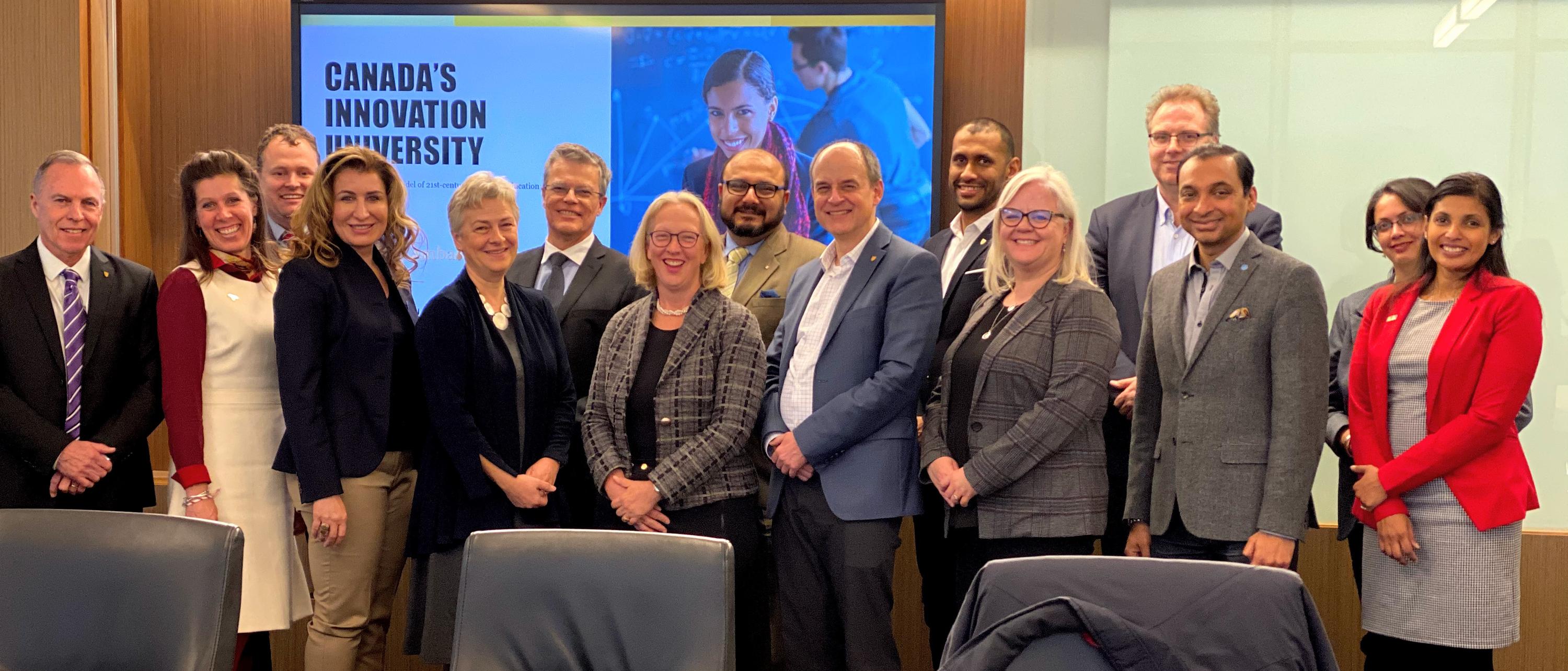 Group Photo of Canadian Ambassador to Brazil and Waterloo officials 