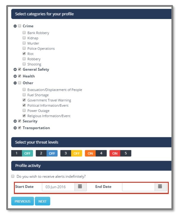 Personal incident alert screenshot - step 3