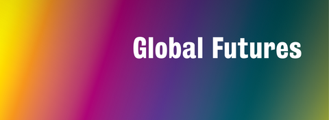 A colour gradient with the word Global Futures on it