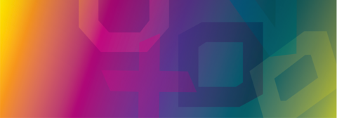 a colour gradient with shapes