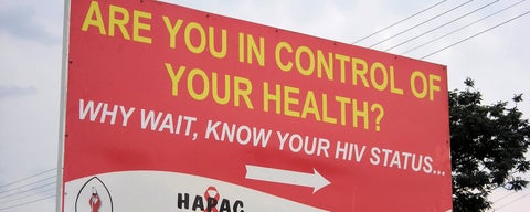 AIDS information billboard in Swaziland.