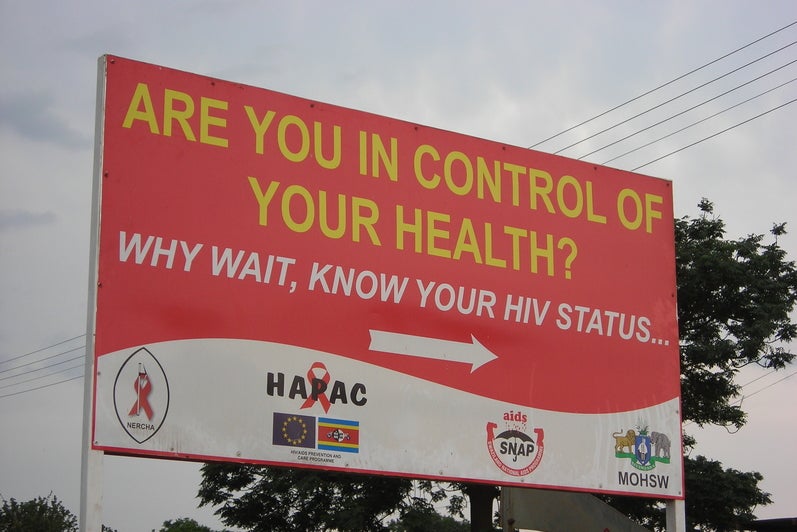 AIDS information board 