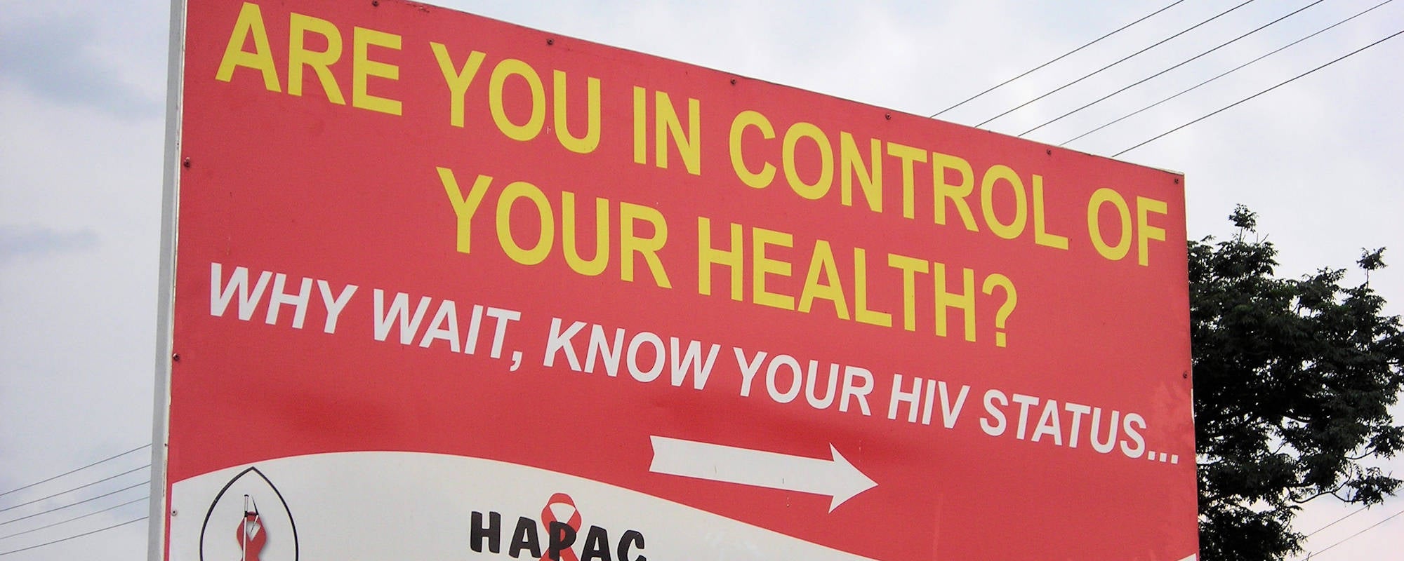 AIDS information banner