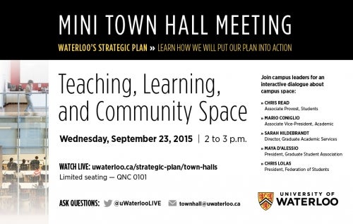 Teaching, Learning, and Community Space mini town hall