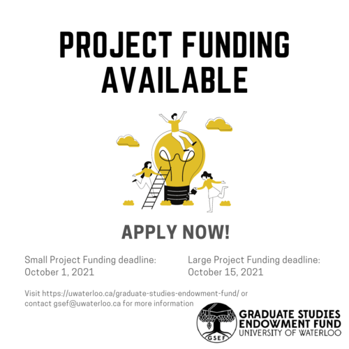 Project funding deadlines fall 2021