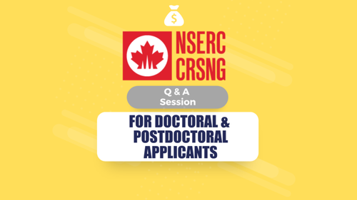 NSERC Q&amp;A session for doctoral and postdoctoral applicants