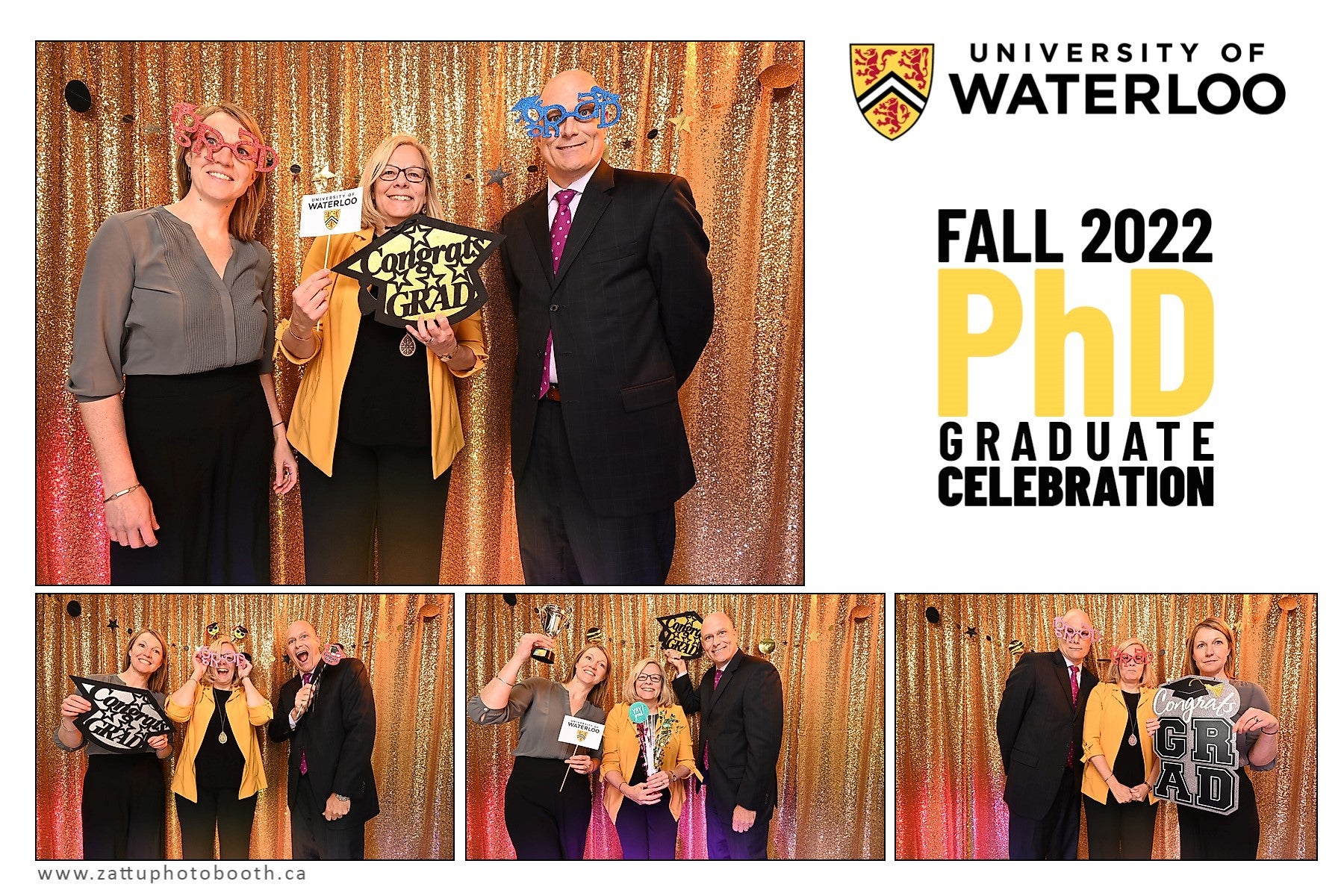 Images from the photo booth at the PhD reception