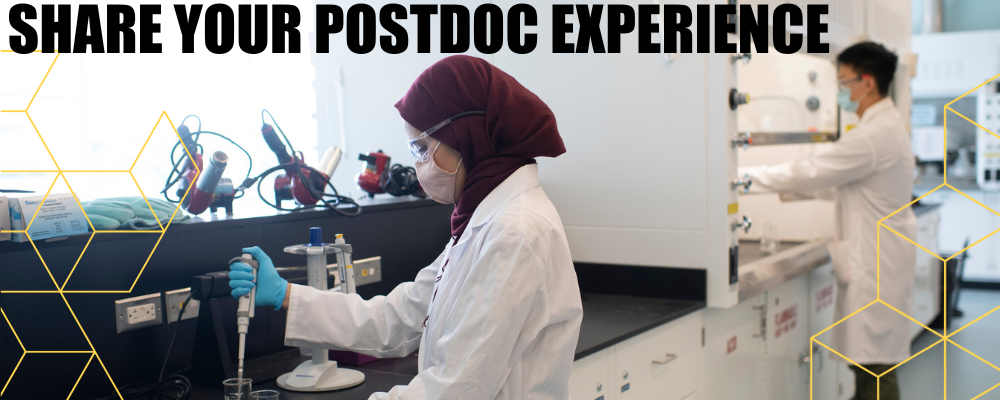 Postdocs working in a lab with masks
