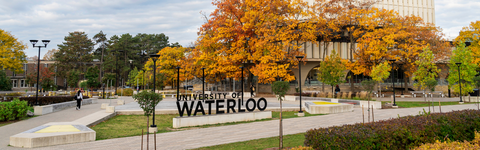 Campus sign in Arts quad