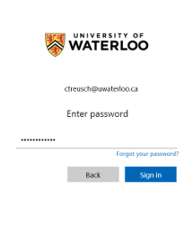 UWaterloo email sign-on