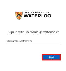 UWaterloo email sign-on