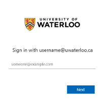 UWaterloo email sign-on
