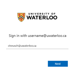 UWaterloo email sign-on