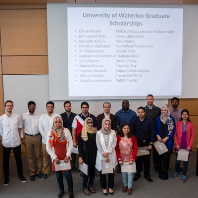 Group photo of Grads receiving UW Graduate scholarship