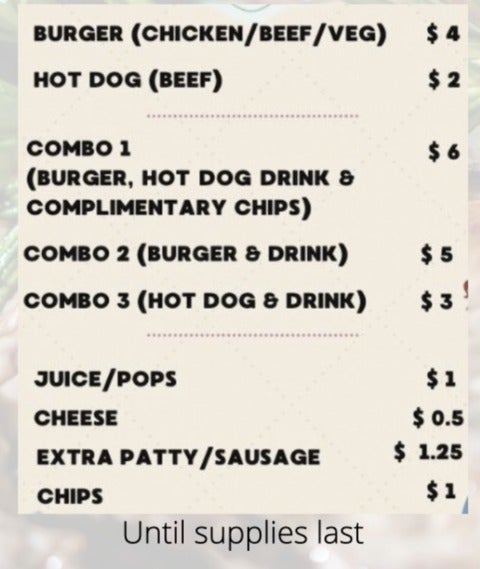 GIVS barbeque menu for spring 2022