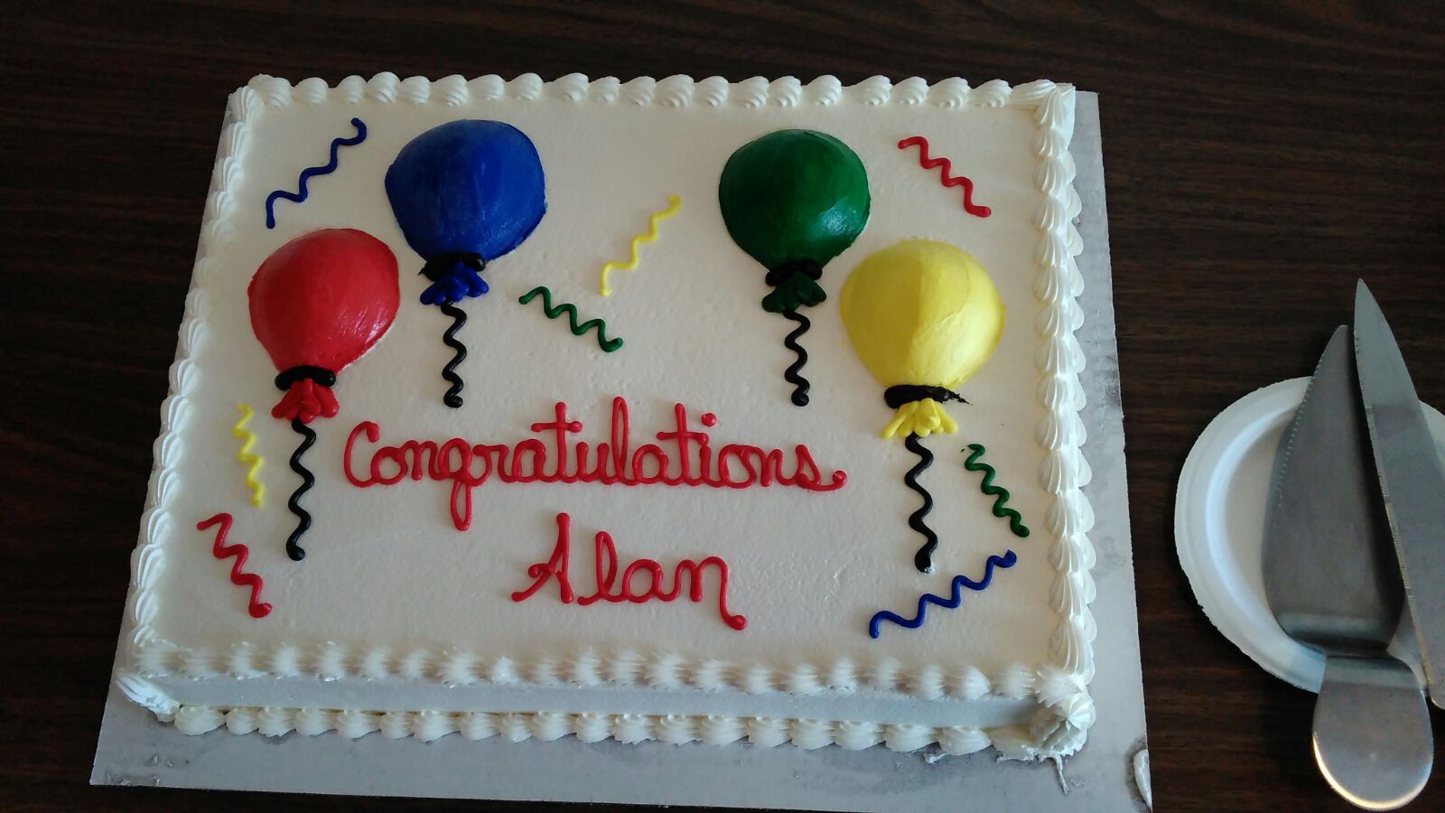Alan's successful MSc defense celebration