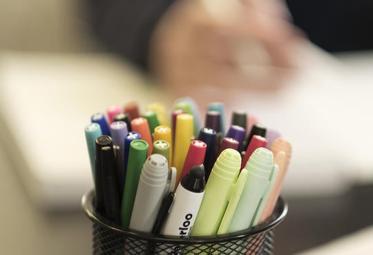 colourful markers