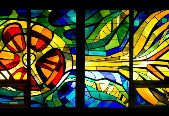 Grebel chapel stained glass window