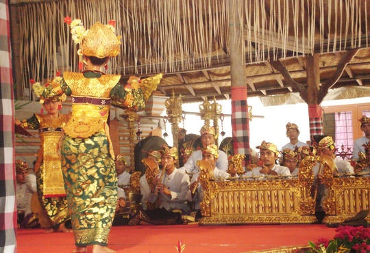 Gamelan performers in Bali
