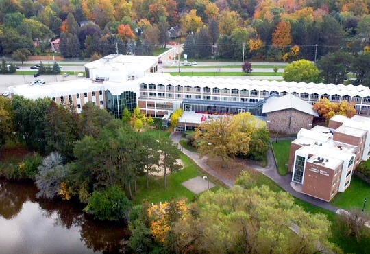 Aerial shot of Grebel in early fall