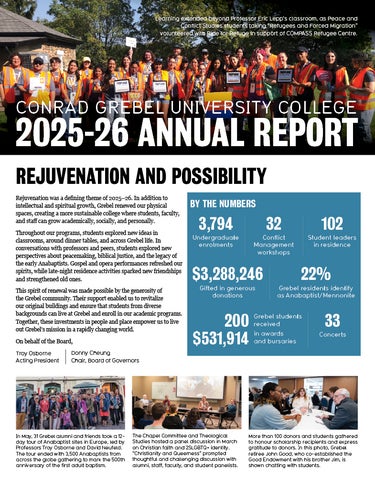 2025-26 Grebel Annual Report cover