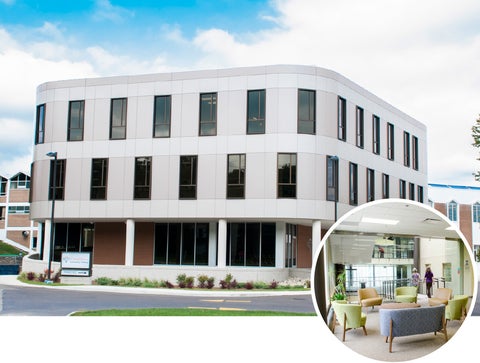 views of Grebels Library from inside and outside