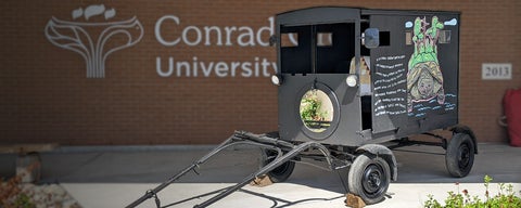 Amish Buggy in front of the Grebel Building