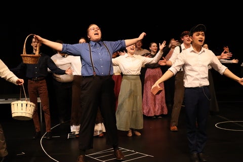 Grebel students performing in the student musical