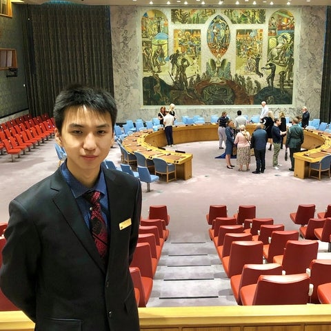 Joshua Cheon at the Mennonite Central Committee United Nations Office Seminar. 