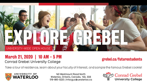 Invitation to explore Grebel at this years March Break Open House