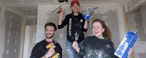 Grebel students volunteering with Mennonite Disaster Service