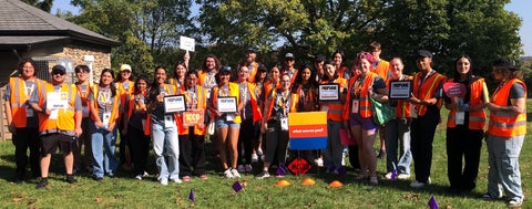 Peace and Conflict Studies students volunteering at Ride for Refuge