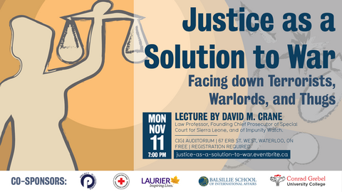 Justice as a Solution to War event invite