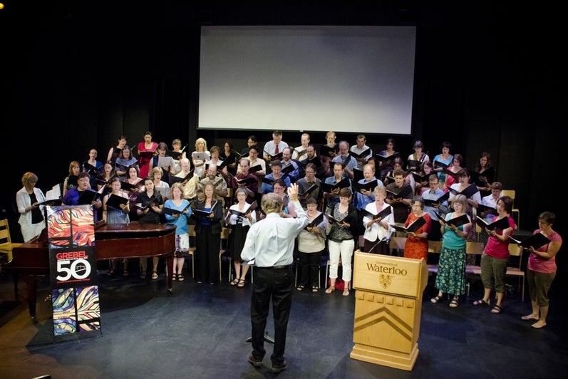 choir singing on stage