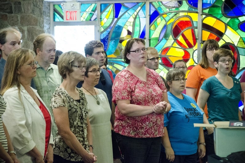 Adult Choir Rehearsing