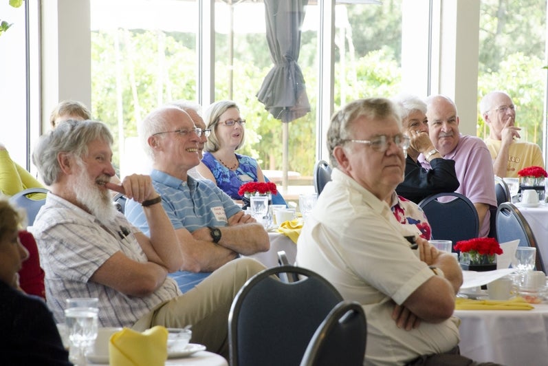 people listening to speaker