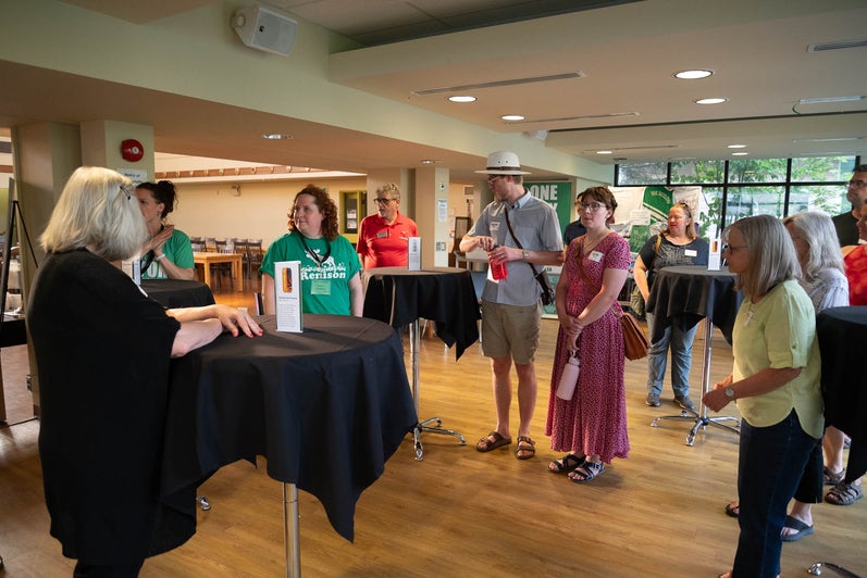 Alumni gather and chat at Renison 
