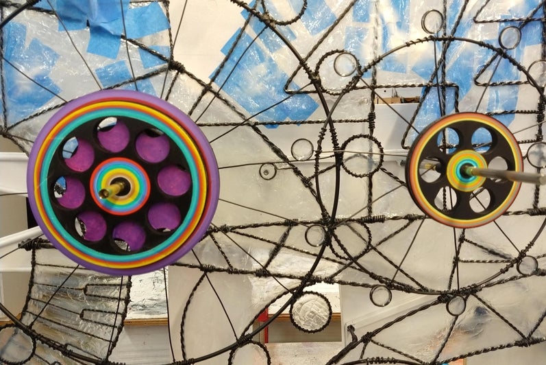 Close up of the wheels