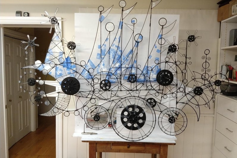 The full wire frame assembled 