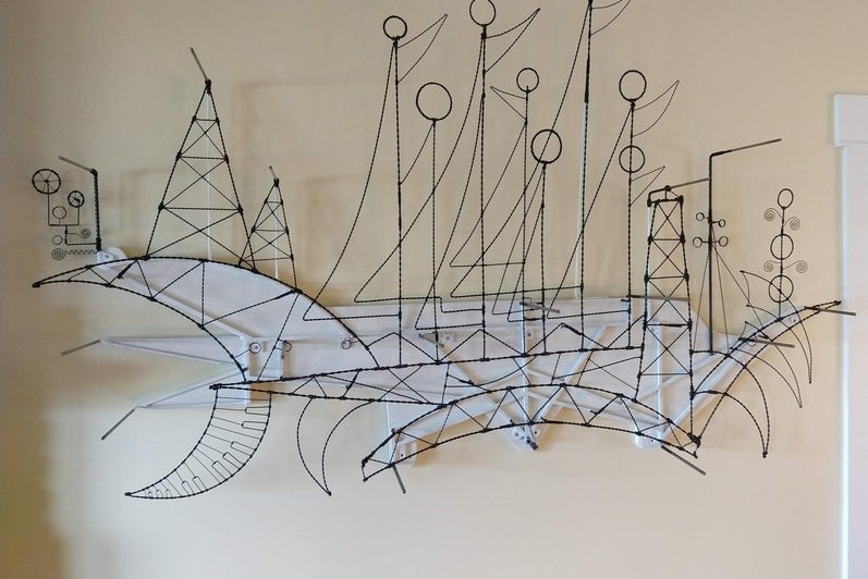 Wire frame set up for the art piece