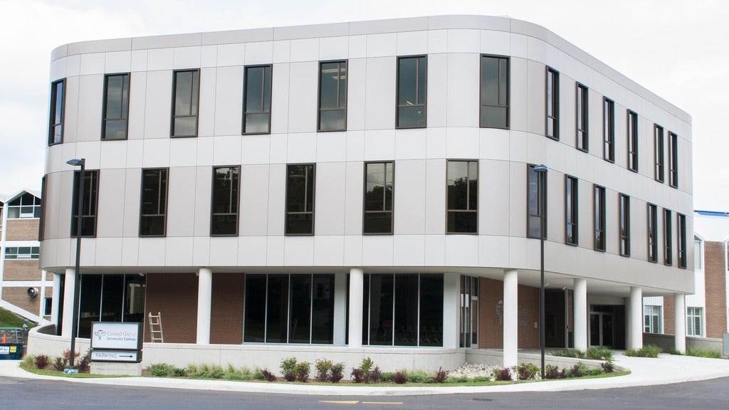 corner view of Grebel building