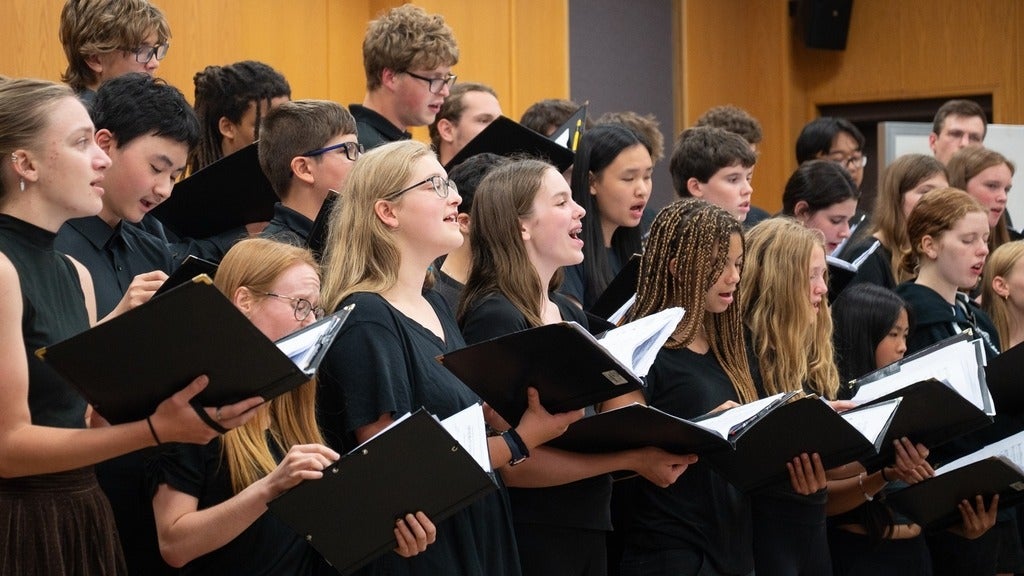 OMMC campers singing in choir