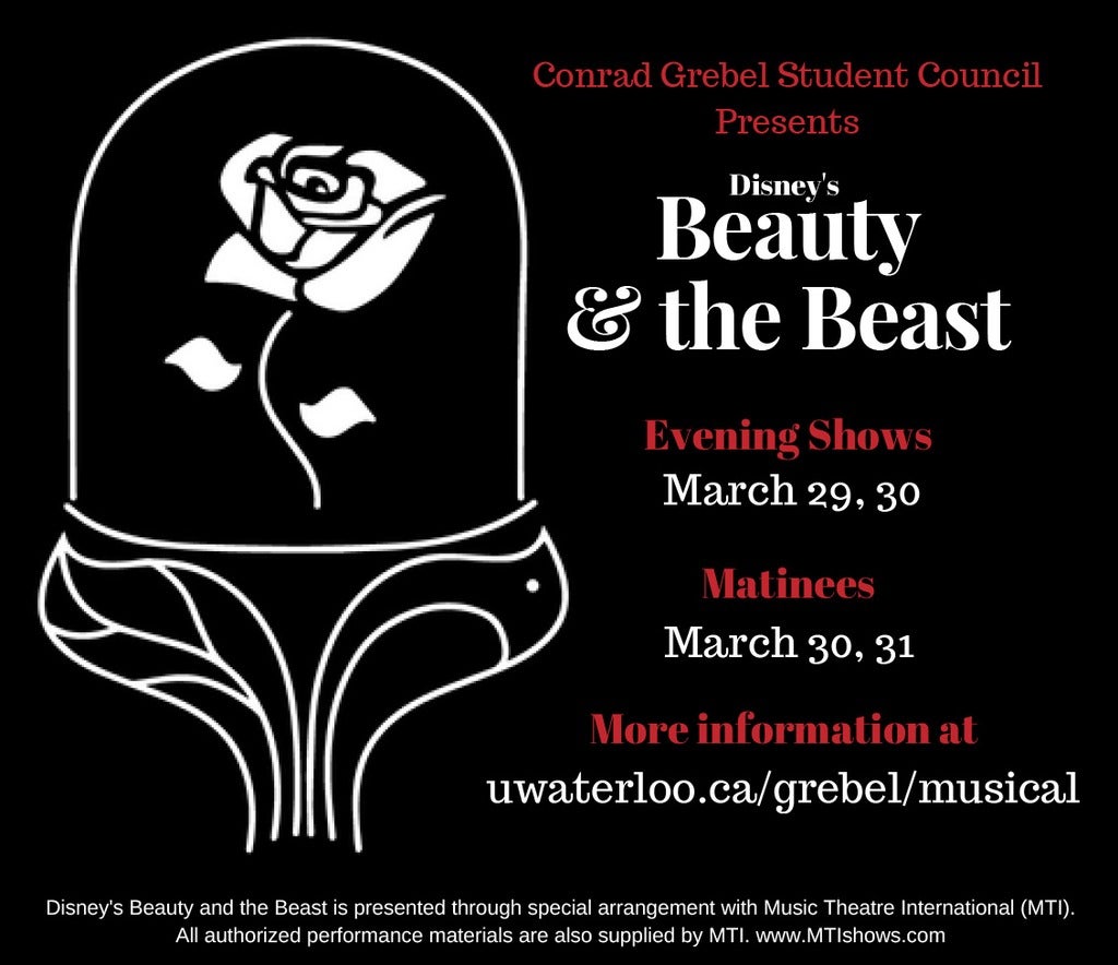 Grebel’s Student Council production of Beauty and the Beast