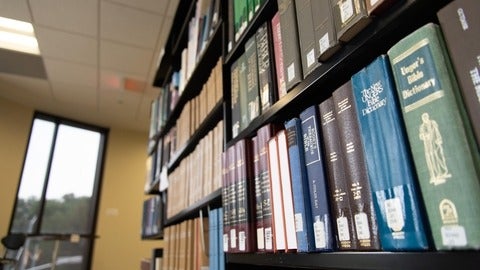 books on shelf